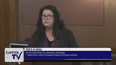 Suzanna Tingley Testifies In Strong Opposition To H6066 Expanding Obscenity Protections Thus Allowing Sexual Perverse Materials In School Libraries