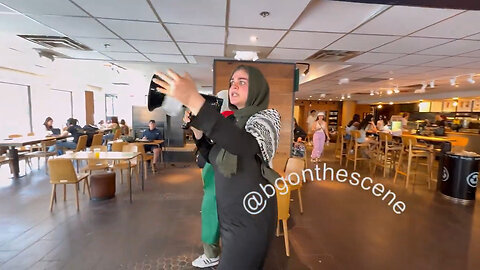 Pro-Palestine Protesters At A Starbucks In Ann Arbor, Michigan