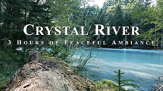 Crystal Blue River with Rushing Water Sounds | Peaceful Nature ASMR