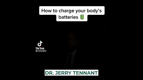 According to Dr. Jerry Tennant; Healing is voltage and balancing electrons in your body heals