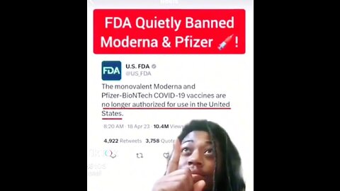 THE FDA QUIETLY BANNED THE MRNA PFIZER & MODERNA "VACCINES"