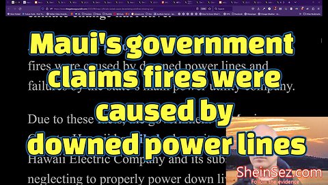 Maui government officials claim fires were caused by downed power lines-SheinSez 276