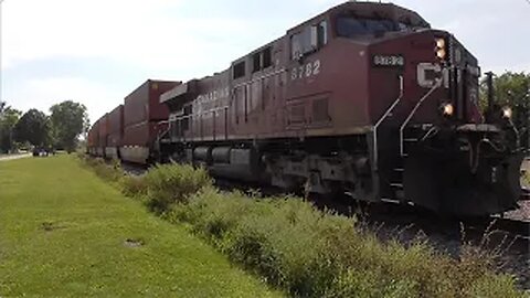 CSX I166 Intermodal Train with Canadian Pacific Power from Berea, Ohio September 2, 2023