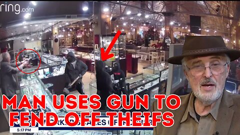 JEWELRY Store Owner PULLS GUN on SMASH And GRAB Robbers CLINT EASTWOOD STYLE
