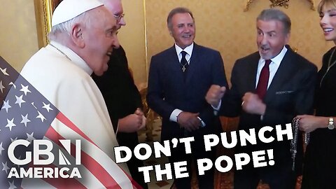 Don't punch the Pope! | Stallone's awkward encounter with the pope in the Vatican