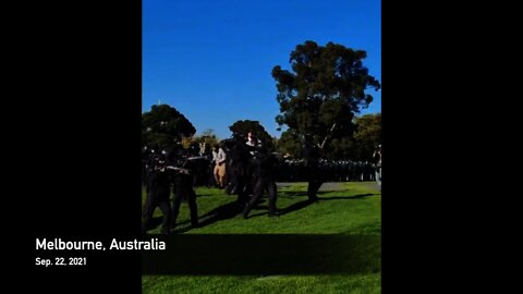 Australian Police Open-Fire on Vaccine Protestors