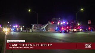 1 hospitalized after plane crashes on McClintock Drive and Loop 202 overpass