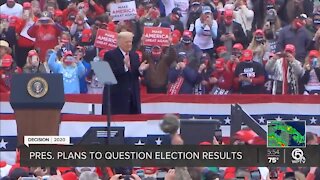 Trump continues to question election results