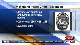 McFarland Police Announce New Hotline