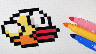how to Draw Kawaii Bird - Hello Pixel Art by Garbi KW