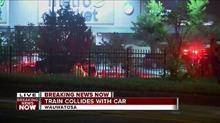 Train hits car in Wauwatosa