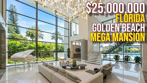 Inside $25,000,000 Florida Golden Beach Mega Mansion