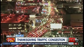 Traffic remains congested the day before Thanksgiving