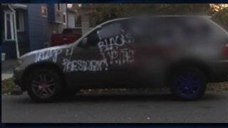 Vehicle vandalism being investigated as potential hate crime