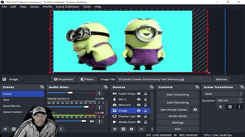 OBS How to Create Image Overlay within Your Recording with Green Screen Chroma Delta Key Editing