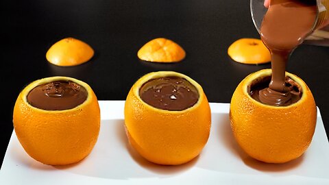Just melted chocolate and oranges! Incredible dessert in 5 minutes!