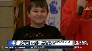 Fremont student receives a new pair of running blades