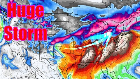 Huge Winter Storm Bringing Damaging Winds & Major Snow - The WeatherMan Plus