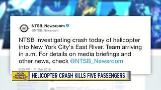 NYPD confirms 5 passengers in NYC helicopter crash are dead