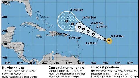 Hurricane Lee is Intensifying to CAT 6? Yikes - Listen Very Carefully - They Know!