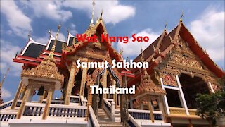 Wat Nang Sao temple at Samut Sakhon in Thailand