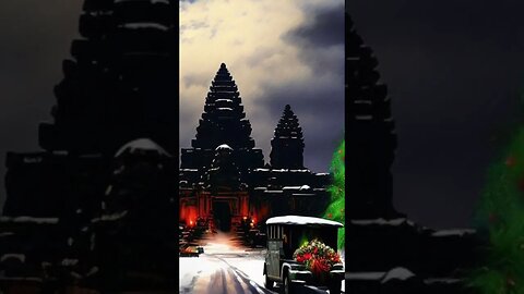 Snowing at Anglor Wat Temple - the power of AI #shorts