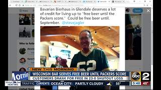 Bar serves free beer until Packers score