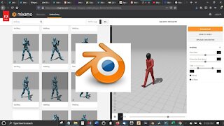 Mixamo to Blender 2.8x Walking Character Animation Tutorial