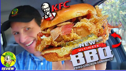 KFC® ULTIMATE BBQ FRIED CHICKEN SANDWICH Review 👴♨️🐔🥪 BLACKBERRY LEMONADE TOO! Peep THIS Out! 🕵️‍♂️