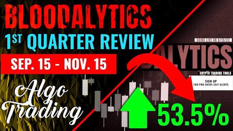 Up 53.5% For 1st Quarter! Algo Trading Results for Sept. 15- Nov. 15 of Bloodalytics #CryptoAlerts