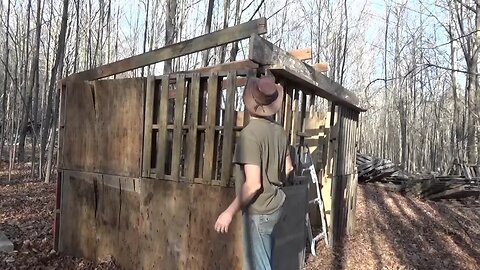 Putting The Roof On My Off Grid Sugar Shack