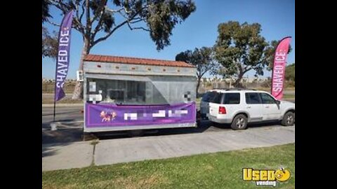 Ready to Serve Custom-Built Mobile Shaved Ice Concession Trailer for Sale in California