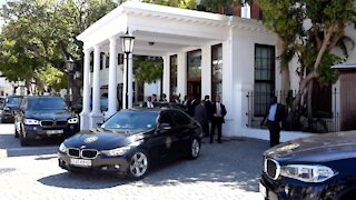 Deputy Cyril Ramaphosa leave Tuynhuis after talks with President Zuma (YKN)