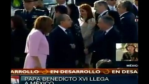 Bro. Felipe Calderon arrives in Guanajuato, Mexico to greet Pope Benedict