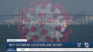 Why outbreak locations in San Diego are not revealed