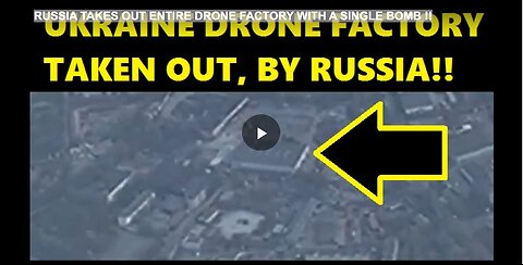 RUSSIA TAKES OUT ENTIRE DRONE FACTORY WITH A SINGLE BOMB !!