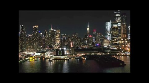 New York City Skyline at Night Live Screensaver HD , Manhattan HD Wallpaper Live