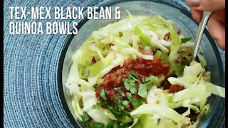 Vegetarian Black Bean & Quinoa Burrito Bowls Recipe
