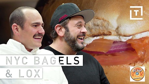 Adam Richman Man Vs Food Reviews NYC Bagel and Sandwich Shop