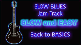 388 BACK to BASICS --- SLOW and EASY Shuffle Blues Jam Track in Cmaj