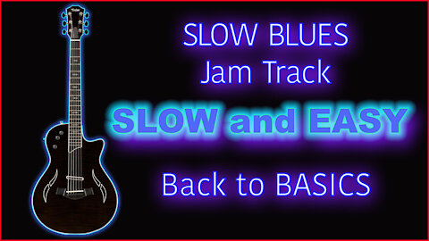 388 BACK to BASICS --- SLOW and EASY Shuffle Blues Jam Track in Cmaj