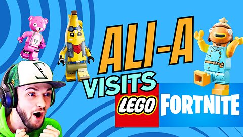 Ali-A visits my Lego Fortnite survival world!