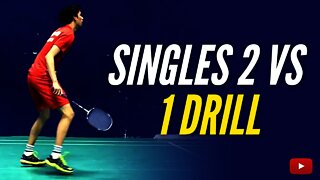 Singles 2 vs 1 Drill - Badminton Lessons from Coach Efendi Wijaya English with Indonesian Subtitles