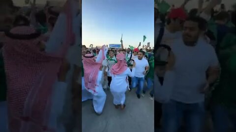 Saoediërs gaan nog altijd los na historische overwinning op Argentinië