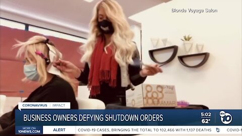 Point Loma salon stays open, defying shutdown order