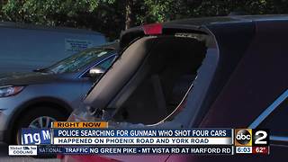 Shots fired at cars, including police vehicle