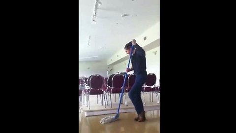 Mop Dance at the Workplace