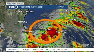 Tropical Storm Cristobal moving slowly over Mexico