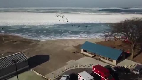 Crews work to rescue dozens of ice fishermen near Catawba Island