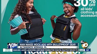 Photographer creates mock ads for school bulletproof gear